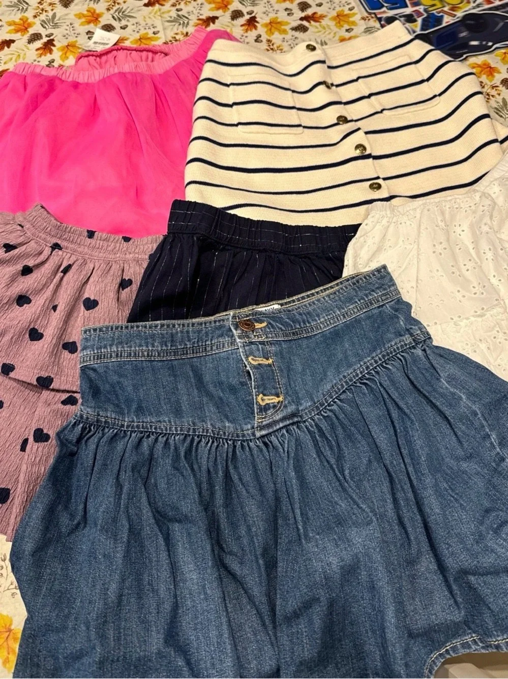 Mixed girls Skirt Bundle - Pink, Denim, Navy, White